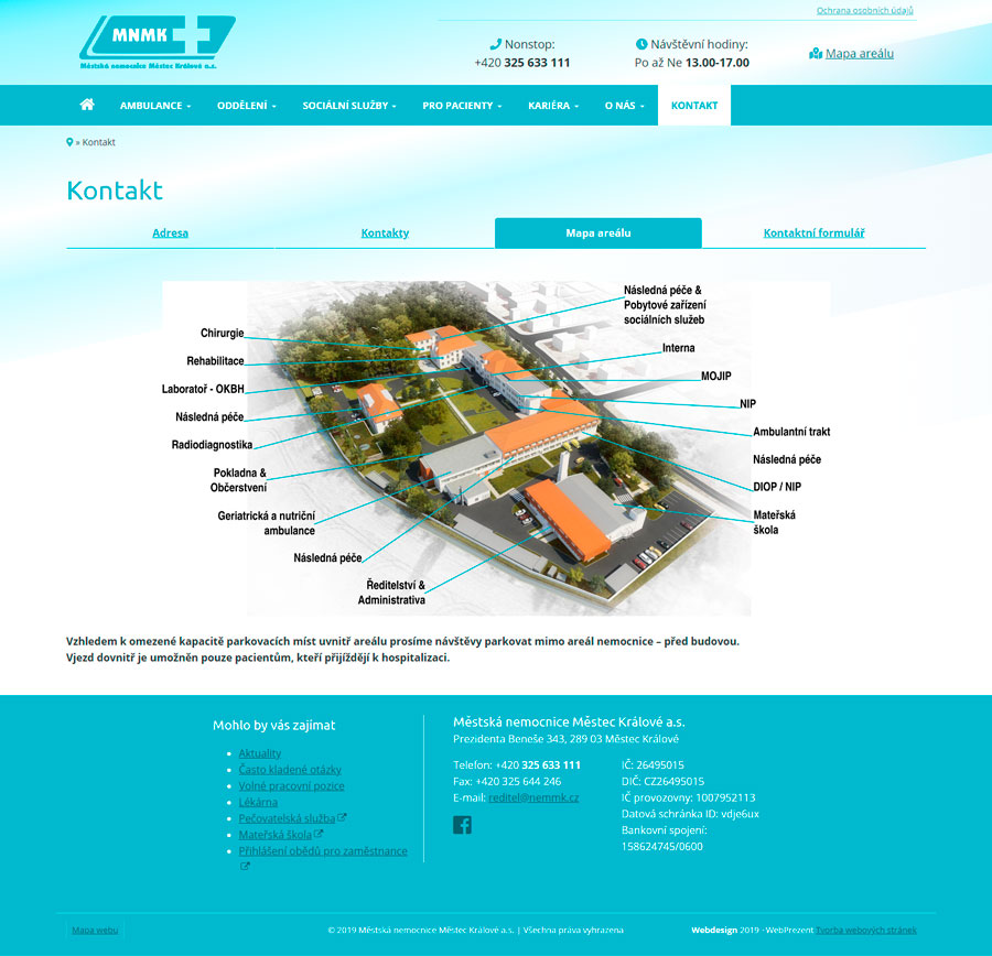 Web Městská nemocnice Městec Králové