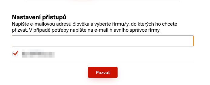 Firmy.cz - Nasdílení účtu