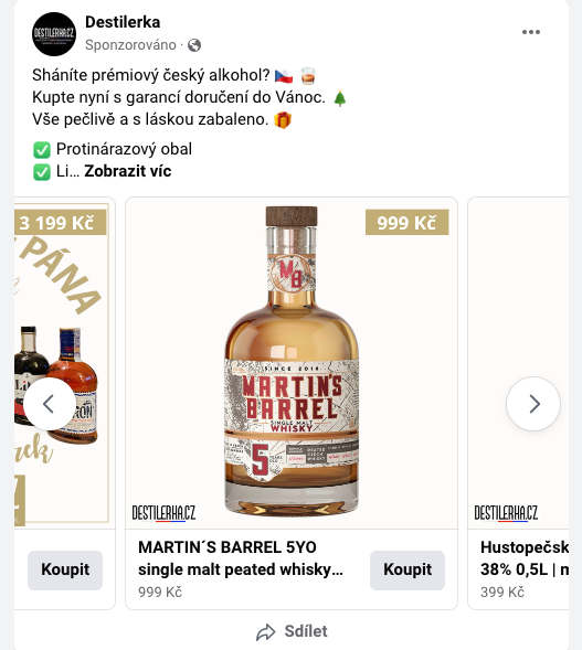 Dynamický remarketing na Facebooku - Vánoční kampaň